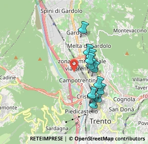 Mappa Via Don Lorenzo Guetti, 38100 Trento TN, Italia (1.44417)