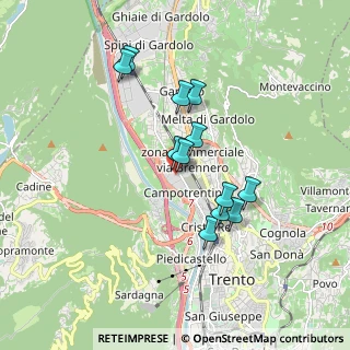 Mappa Via Don Lorenzo Guetti, 38100 Trento TN, Italia (1.48583)