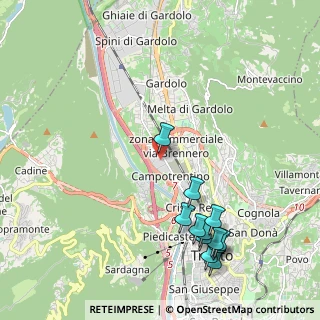 Mappa Via Don Lorenzo Guetti, 38100 Trento TN, Italia (2.44167)