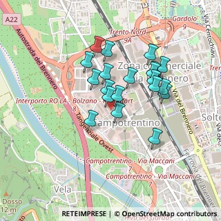 Mappa Via Don Lorenzo Guetti, 38100 Trento TN, Italia (0.3615)