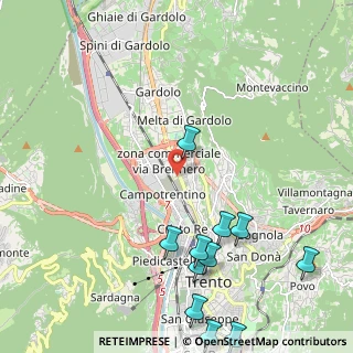 Mappa Passaggio Benvenuto Disertori, 38121 Trento TN, Italia (2.8925)