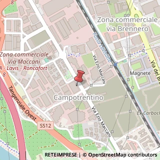 Mappa Via Ezio Maccani, 163, 38121 Tione di Trento, Trento (Trentino-Alto Adige)