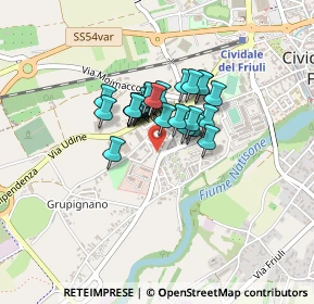 Mappa Via Antonio Giulio Cavarzerani, 33043 Cividale del Friuli UD, Italia (0.25)