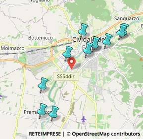 Mappa Strada Valeria, 33043 Cividale del Friuli UD, Italia (2.04455)