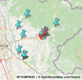 Mappa Strada Valeria, 33043 Cividale del Friuli UD, Italia (6.64167)