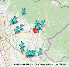 Mappa Strada Valeria, 33043 Cividale del Friuli UD, Italia (8.0285)