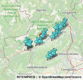 Mappa Via Feltre, 32035 Santa Giustina BL, Italia (11.445)