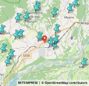 Mappa Via Feltre, 32035 Santa Giustina BL, Italia (2.5945)