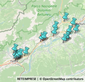 Mappa Via Feltre, 32035 Santa Giustina BL, Italia (8.978)