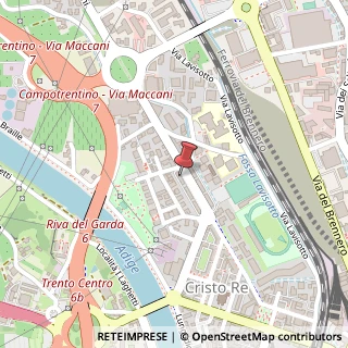 Mappa Via Ezio Maccani, 21, 38121 Trento, Trento (Trentino-Alto Adige)
