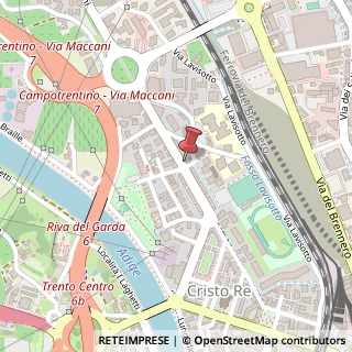 Mappa Via Ezio Maccani, 36, 38121 Trento, Trento (Trentino-Alto Adige)
