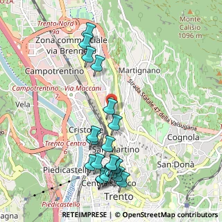 Mappa Via S. Daniele Comboni, 38100 Trento TN, Italia (1.144)
