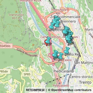 Mappa Via Santi Cosma e Damiano, 38100 Trento TN, Italia (0.8775)