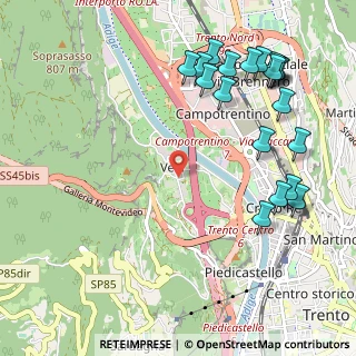 Mappa Via Santi Cosma e Damiano, 38100 Trento TN, Italia (1.2965)