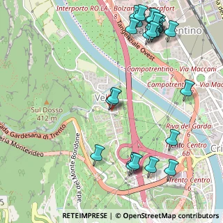 Mappa Via Santi Cosma e Damiano, 38100 Trento TN, Italia (0.68889)