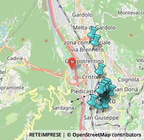 Mappa Via Santi Cosma e Damiano, 38100 Trento TN, Italia (2.16188)