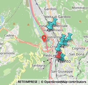 Mappa Via Santi Cosma e Damiano, 38100 Trento TN, Italia (1.64636)