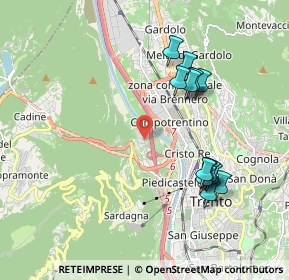 Mappa Via Santi Cosma e Damiano, 38100 Trento TN, Italia (1.90786)