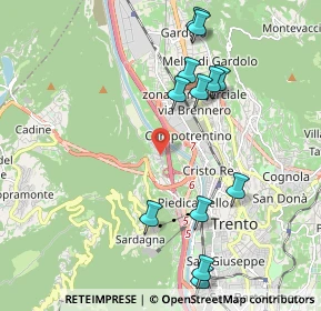 Mappa Via Santi Cosma e Damiano, 38100 Trento TN, Italia (2.165)