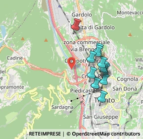 Mappa Via Santi Cosma e Damiano, 38100 Trento TN, Italia (1.62077)