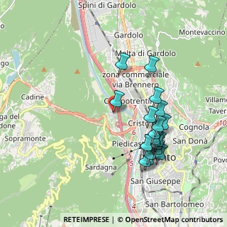 Mappa Via Santi Cosma e Damiano, 38100 Trento TN, Italia (1.8865)