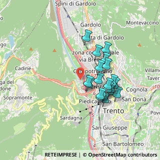 Mappa Via Santi Cosma e Damiano, 38100 Trento TN, Italia (1.5)