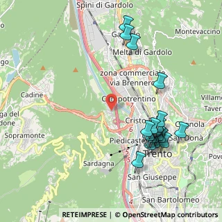 Mappa Via Santi Cosma e Damiano, 38100 Trento TN, Italia (2.185)