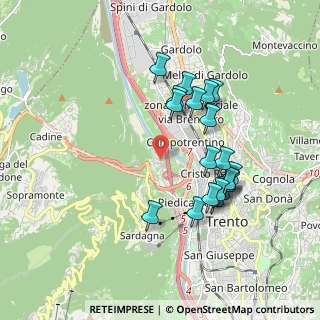 Mappa Via Santi Cosma e Damiano, 38100 Trento TN, Italia (1.731)