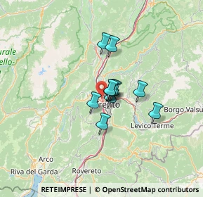 Mappa Via Santi Cosma e Damiano, 38100 Trento TN, Italia (7.56)