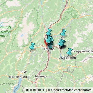 Mappa Via Santi Cosma e Damiano, 38100 Trento TN, Italia (6.61158)