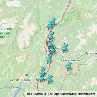 Mappa Via Santi Cosma e Damiano, 38100 Trento TN, Italia (12.94167)