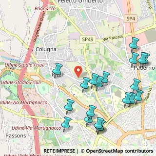 Mappa Via Sondrio, 33100 Udine UD, Italia (1.2855)