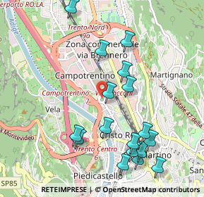 Mappa Via Bepi Mor, 38121 Trento TN, Italia (1.08176)