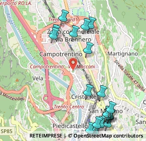 Mappa Via Bepi Mor, 38121 Trento TN, Italia (1.3475)