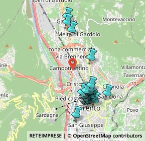 Mappa Via Bepi Mor, 38121 Trento TN, Italia (1.896)