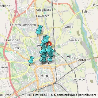 Mappa Via del Maglio, 33100 Udine UD, Italia (1.12529)