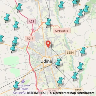Mappa Campo Sportivo, 33100 Udine UD, Italia (7.2615)