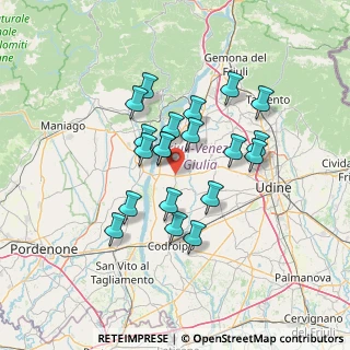 Mappa Via dei Gelsi, 33030 Coseano UD, Italia (11.3285)