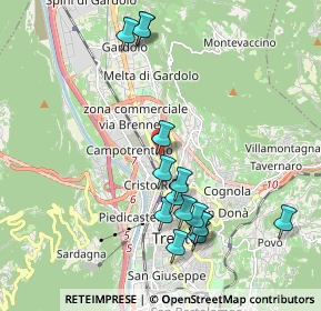 Mappa Via del Brennero, 38100 Trento TN, Italia (2.02467)