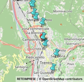 Mappa Via del Brennero, 38100 Trento TN, Italia (2.44571)