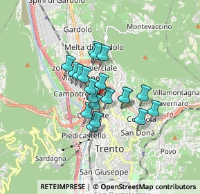 Mappa Via del Brennero, 38100 Trento TN, Italia (1.1215)