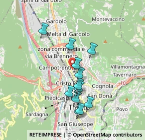 Mappa Via del Brennero, 38100 Trento TN, Italia (1.59333)