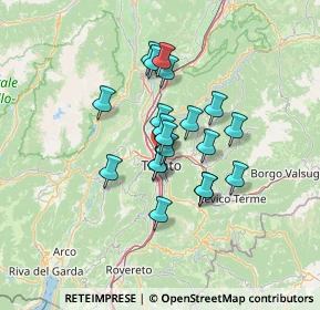 Mappa Via del Brennero, 38100 Trento TN, Italia (9.7145)