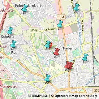Mappa Via Susans, 33100 Udine UD, Italia (1.34727)