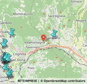 Mappa Via per casèl vèdro, 38121 Villamontagna TN, Italia (3.7955)