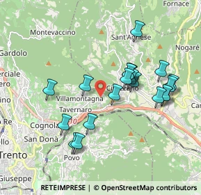 Mappa Via per casèl vèdro, 38121 Villamontagna TN, Italia (1.7385)