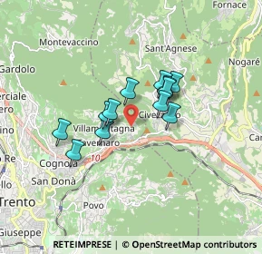 Mappa Via per casèl vèdro, 38121 Villamontagna TN, Italia (1.18417)