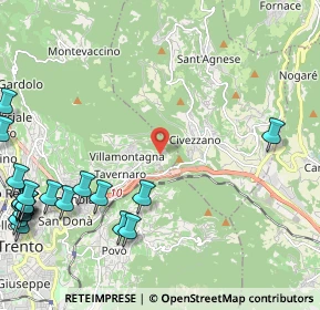 Mappa Via per casèl vèdro, 38121 Villamontagna TN, Italia (3.254)