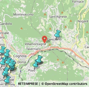 Mappa Via per casèl vèdro, 38121 Villamontagna TN, Italia (3.40059)