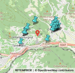 Mappa Via per casèl vèdro, 38121 Villamontagna TN, Italia (0.81739)